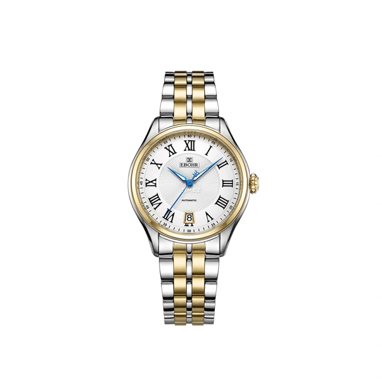 Ebohr,Other 34mm,34mm,Stainless Steel,Silver,Automatic,Day,Sapphire,Glass,70150421