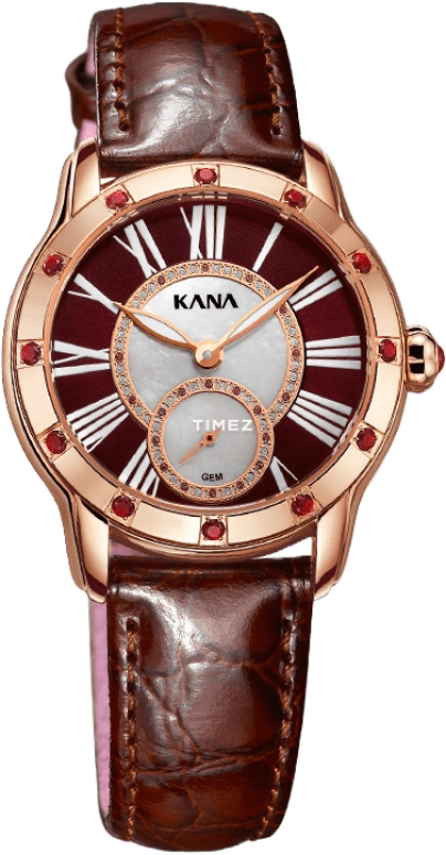 Ebohr,Kana 32mm,32mm,Stainless Steel,Brown,Quartz,Sapphire,Glass,Round,80060741