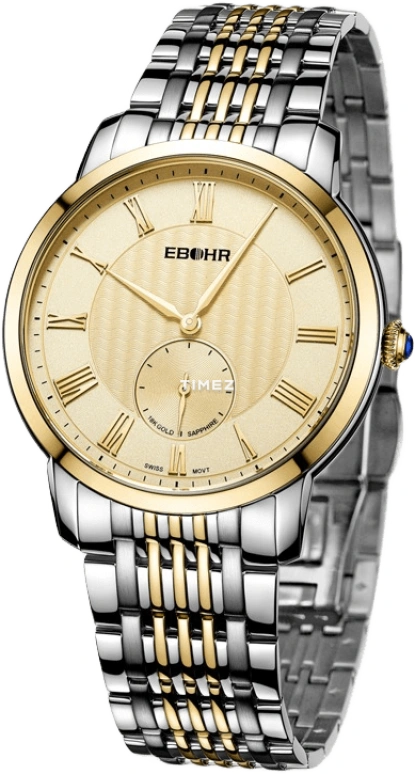 Ebohr,Master 39mm,39mm,Stainless Steel,Gold,Quartz,Sapphire,Crystal Glass,Round,10710319