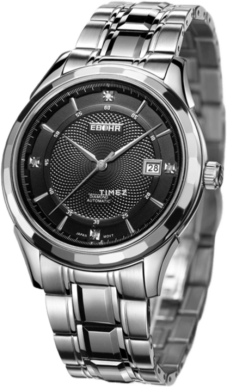 Ebohr,Master 42mm,42mm,Stainless Steel,Black,Automatic,Day,Sapphire,Crystal Glass,10490419