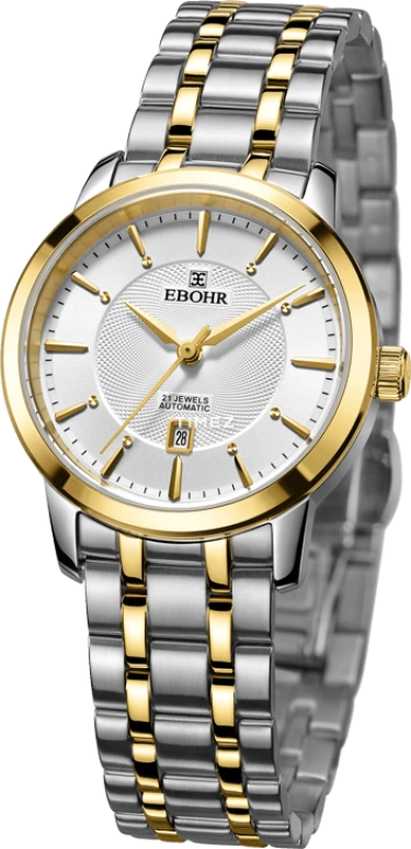 Ebohr,Other 31mm,31mm,Stainless Steel,Silver White,Automatic,Day,Sapphire,Crystal Glass,30100121