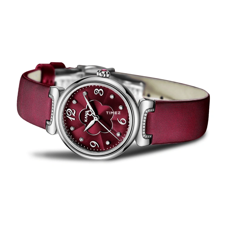 Ebohr,Kana 32mm,32mm,Stainless Steel,Red,Quartz,Sapphire,Glass,Round,80150145