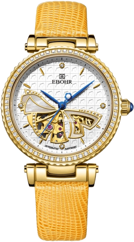 Ebohr,Butterfly 34mm,34mm,Stainless Steel,White,Automatic,Sapphire,Crystal Glass,Round,17000147