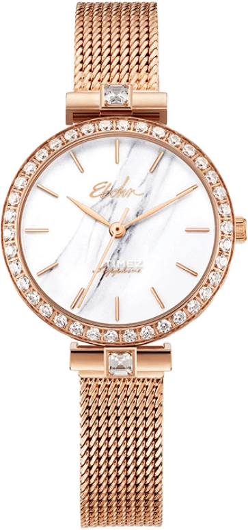 Ebohr,Kana ,White,Sapphire,Crystal Glass,Round,Rose Gold,V56640229