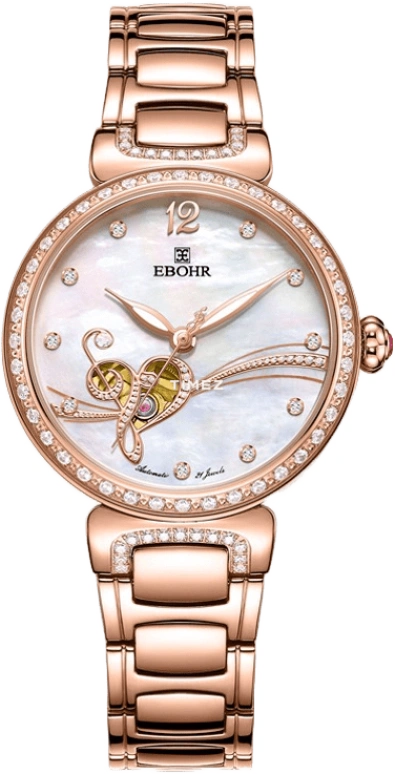 Ebohr,Kana 33mm,33mm,Stainless Steel,White,Automatic,Sapphire,Crystal Glass,Round,19093126