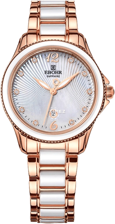 Ebohr,Kana 32mm,32mm,Stainless Steel,White,Quartz,Day,Sapphire,Crystal Glass,11020127