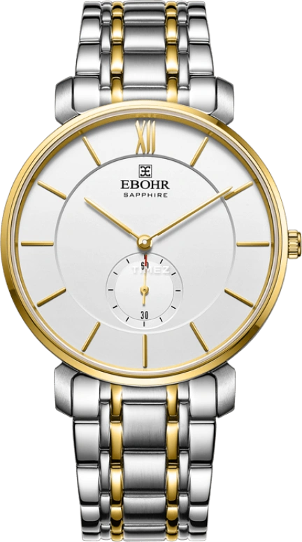 Ebohr,Master 40mm,40mm,Stainless Steel,White,Quartz,Sapphire,Crystal Glass,Round,19045019