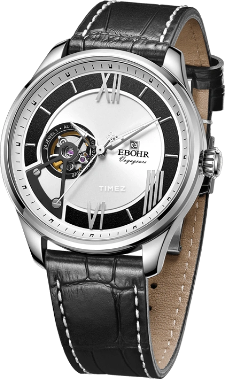 Ebohr,Master 42mm,42mm,Stainless Steel,White,Black,Automatic,Sapphire,Crystal Glass,Round,17100113