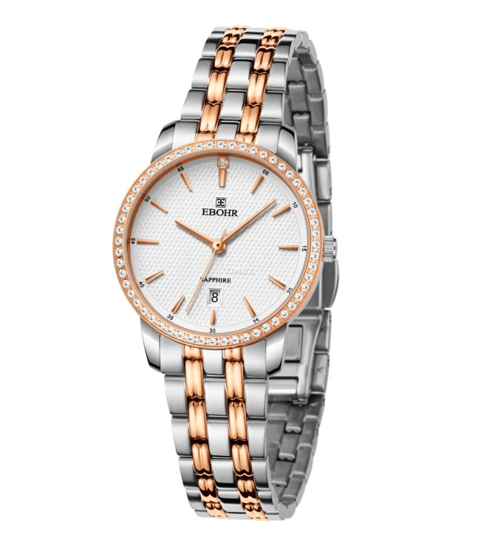 Ebohr,Master 28mm,28mm,Stainless Steel,White,Quartz,Day,Sapphire,Crystal Glass,11322426