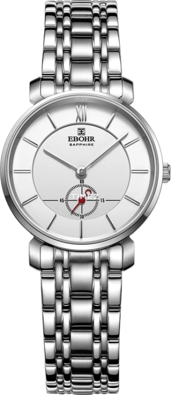 Ebohr,Master 28mm,28mm,Stainless Steel,Silver White,Quartz,Sapphire,Crystal Glass,Round,19041129