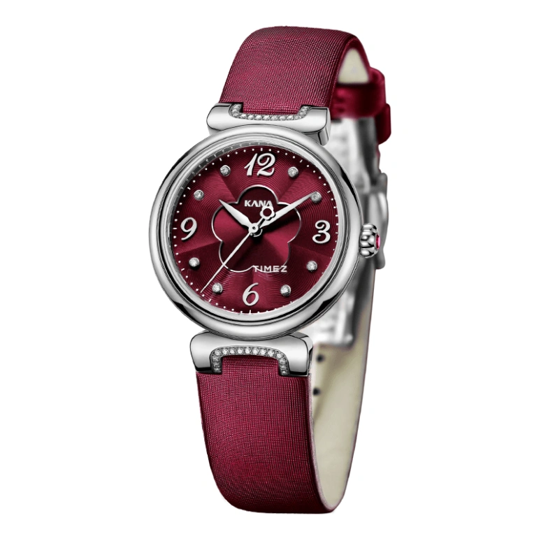 Ebohr,Kana 32mm,32mm,Stainless Steel,Red,Quartz,Sapphire,Glass,Round,80150145
