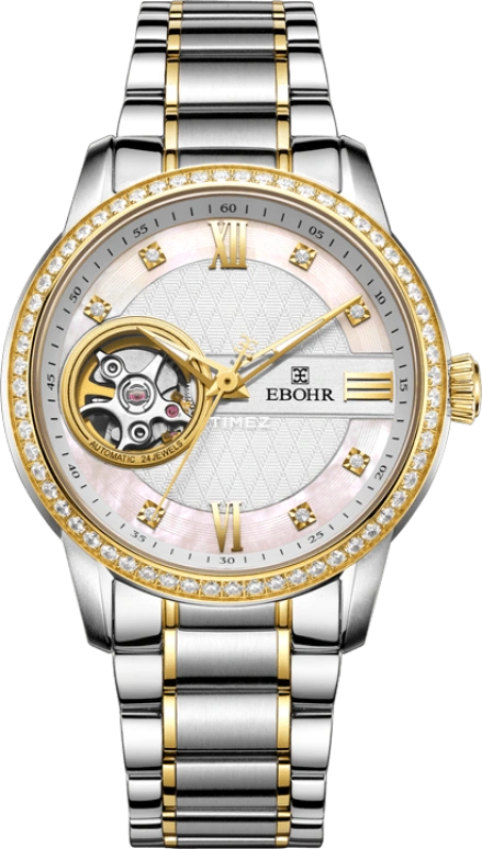 Ebohr,Master 34mm,34mm,Stainless Steel,Silver White,Automatic,Sapphire,Crystal Glass,Round,15000521