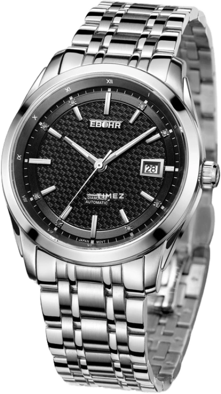 Ebohr,Master 41.50mm,41.50mm,Stainless Steel,Black,Automatic,Day,Sapphire,Crystal Glass,10600115