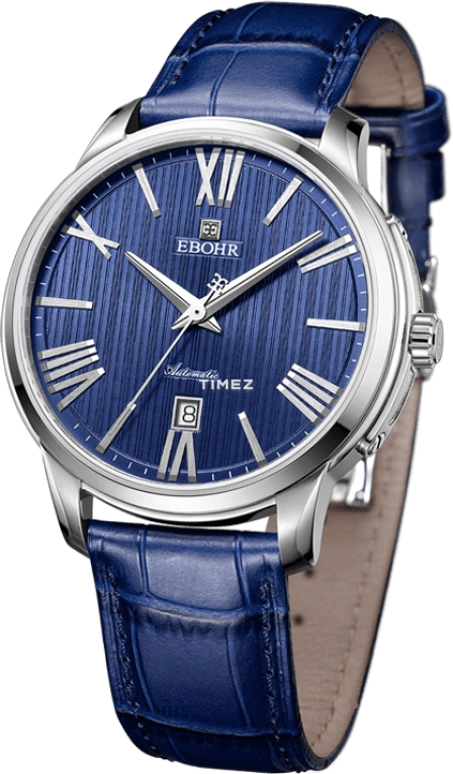 Ebohr,Master 41.50mm,41.50mm,Stainless Steel,Blue,Automatic,Day,Sapphire,Crystal Glass,18051338