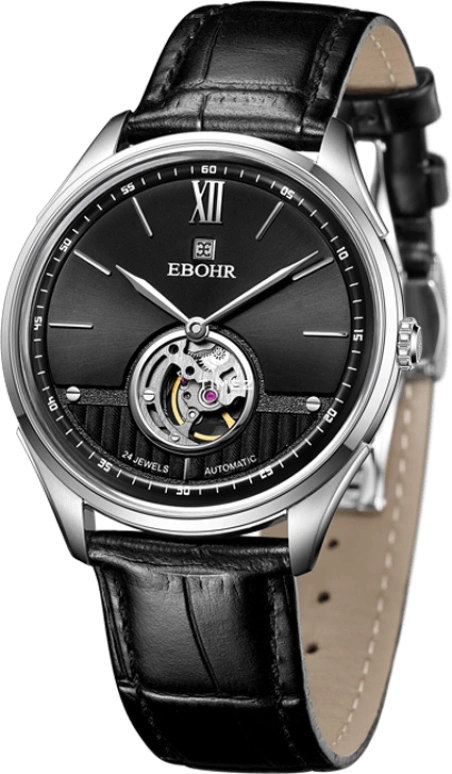Ebohr,Master 41.50mm,41.50mm,Stainless Steel,Black,Automatic,Sapphire,Crystal Glass,Round,18011236