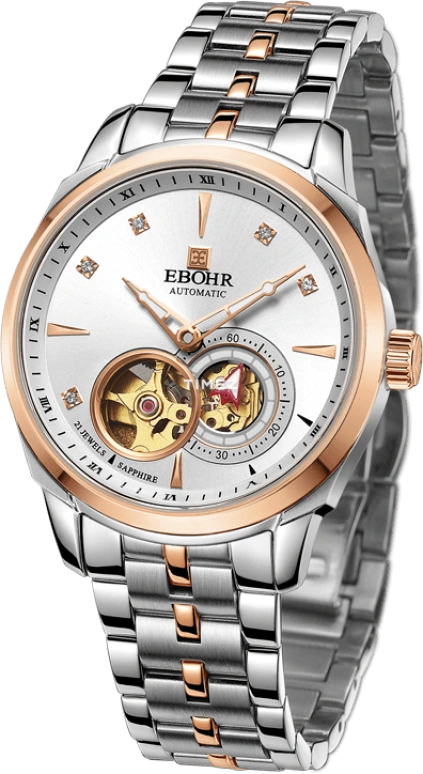 Ebohr,Master 34mm,34mm,Stainless Steel,Silver,Automatic,Sapphire,Crystal Glass,Round,17040221