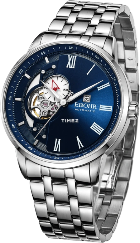 Ebohr,Master 42mm,42mm,Stainless Steel,Blue,Automatic,Sapphire,Crystal Glass,Round,19081316