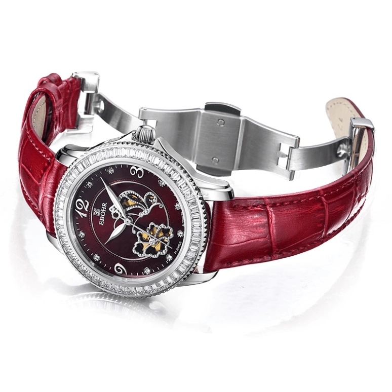 Ebohr,Butterfly 35.50mm,35.50mm,Stainless Steel,Red,Automatic,Sapphire,Crystal Glass,Round,10880340