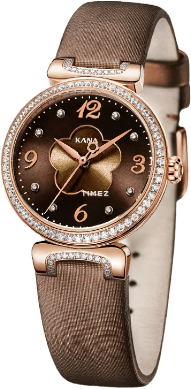 Ebohr,Kana 32mm,32mm,Stainless Steel,Brown,Quartz,Sapphire,Glass,Round,80150541