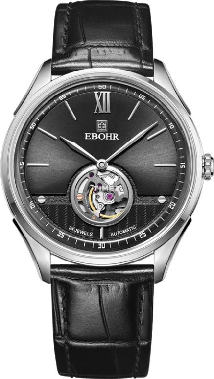 Ebohr,Master 41.50mm,41.50mm,Stainless Steel,Black,Automatic,Sapphire,Crystal Glass,Round,18011236