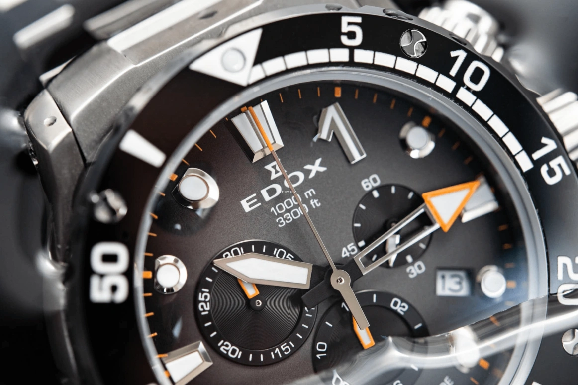 EDOX,CO-1 45mm,45mm,Titanium,Black,Quartz,Chronograph,Day,10242,10242-TINM-GIDNO
