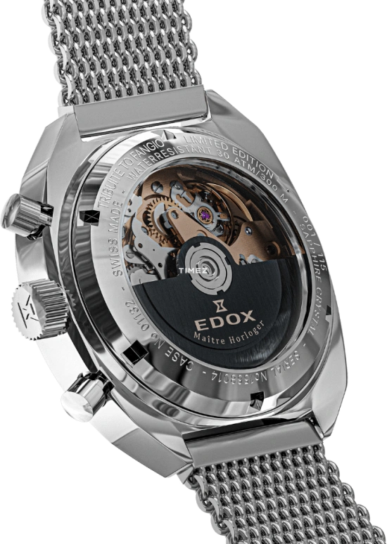 EDOX,Sportsman 41mm,41mm,Stainless Steel,Cream,Automatic,Chronograph,Date,Day,01132,01132-3G-BEAN