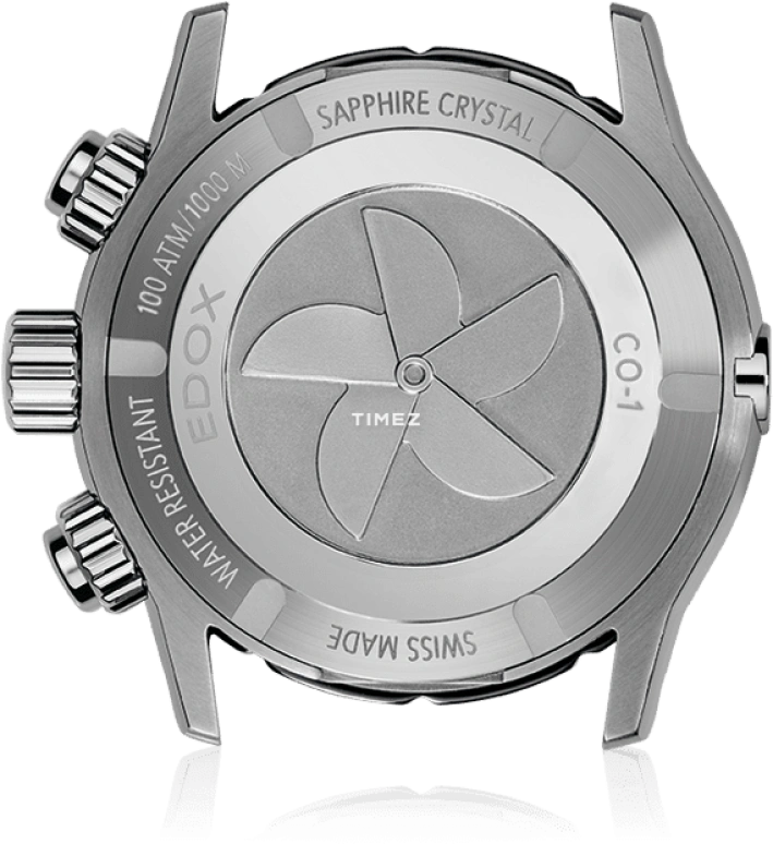 EDOX,CO-1 45mm,45mm,Titanium,White,Quartz,Chronograph,Day,10242,10242-TINB-BBUINR