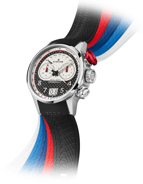 EDOX,Chronorally 45mm,45mm,Titanium,Silver,Black,Quartz,Chronograph,Date,Big Date,Retrograde,Sapphire,Round,38003,38003-TINR-CANBR