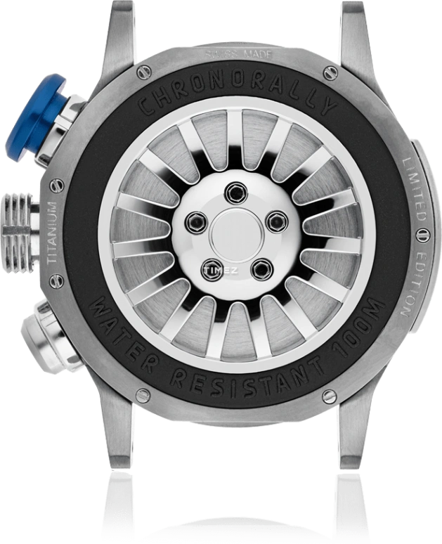 EDOX,Chronorally 48mm,48mm,Titanium,Silver,Black,Quartz,Chronograph,Date,Big Date,Retrograde,Sapphire,Round,38001,38001-TINNBU-BN