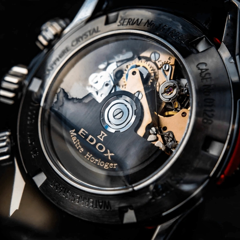 EDOX,CO-1 45mm,45mm,Stainless Steel,Grey,Automatic,Chronograph,Date,Day,01128,01128-37GNRCA-GNR