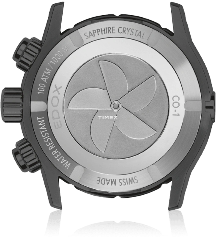 EDOX,CO-1 45mm,45mm,Titanium,Grey,Quartz,Chronograph,Day,10242,10242-TINGNR-GIDNR