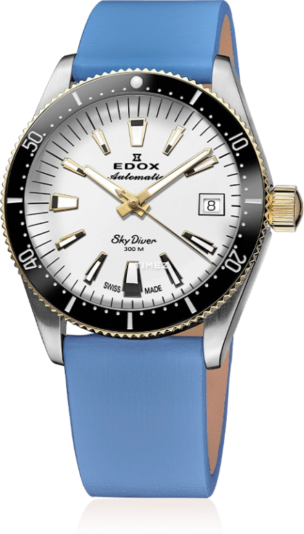 EDOX,Skydiver 38mm,38mm,Stainless Steel,White,Automatic,Day,41hours,80131,80131-357JNC-BI