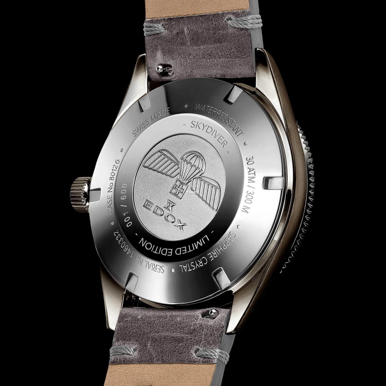 EDOX,Skydiver 42mm,42mm,Stainless Steel,Grey,Automatic,Day,41hours,80126,80126-3VIN-GDN