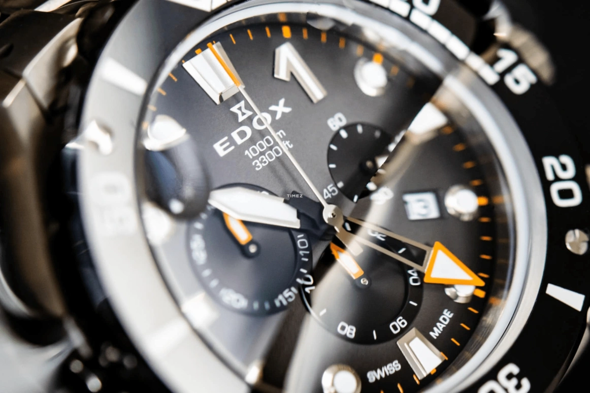 EDOX,CO-1 45mm,45mm,Titanium,Black,Quartz,Chronograph,Day,10242,10242-TINM-GIDNO