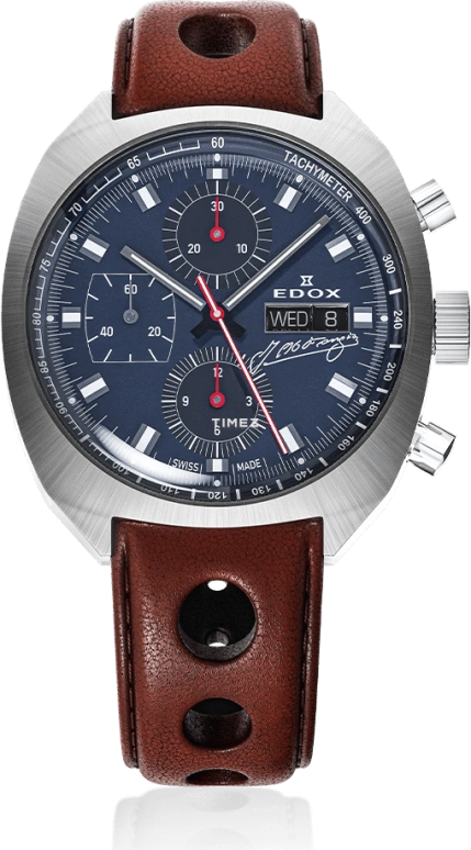 EDOX,Sportsman 41mm,41mm,Stainless Steel,Blue,Automatic,Chronograph,Date,Day,01132,01132-3BU-BUGN