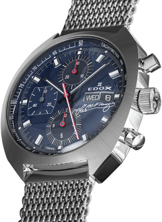 EDOX,Sportsman 41mm,41mm,Stainless Steel,Blue,Automatic,Chronograph,Date,Day,01132,01132-3BU-BUGN