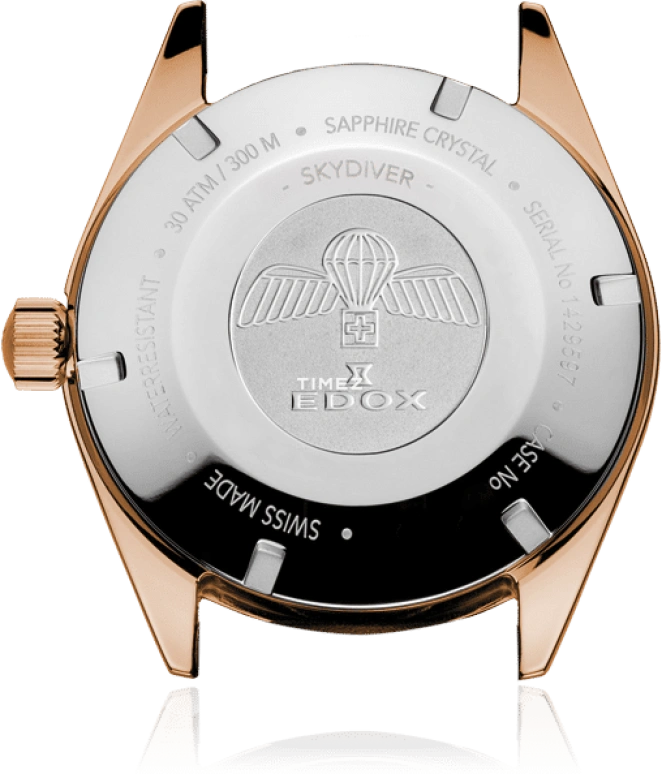 EDOX,Skydiver 38mm,38mm,Stainless Steel,Black,Automatic,Day,41hours,80131,80131-37RNC-NI