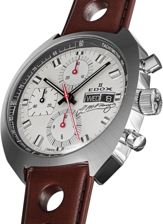 EDOX,Sportsman 41mm,41mm,Stainless Steel,Cream,Automatic,Chronograph,Date,Day,01132,01132-3G-BEAN