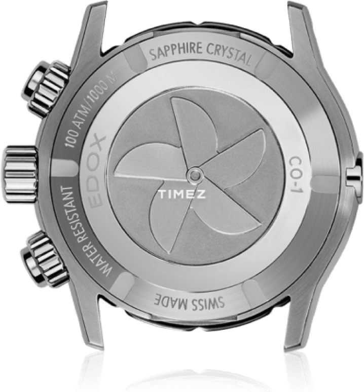 EDOX,CO-1 45mm,45mm,Titanium,Green,Quartz,Chronograph,Day,10242,10242-TIN-VIN