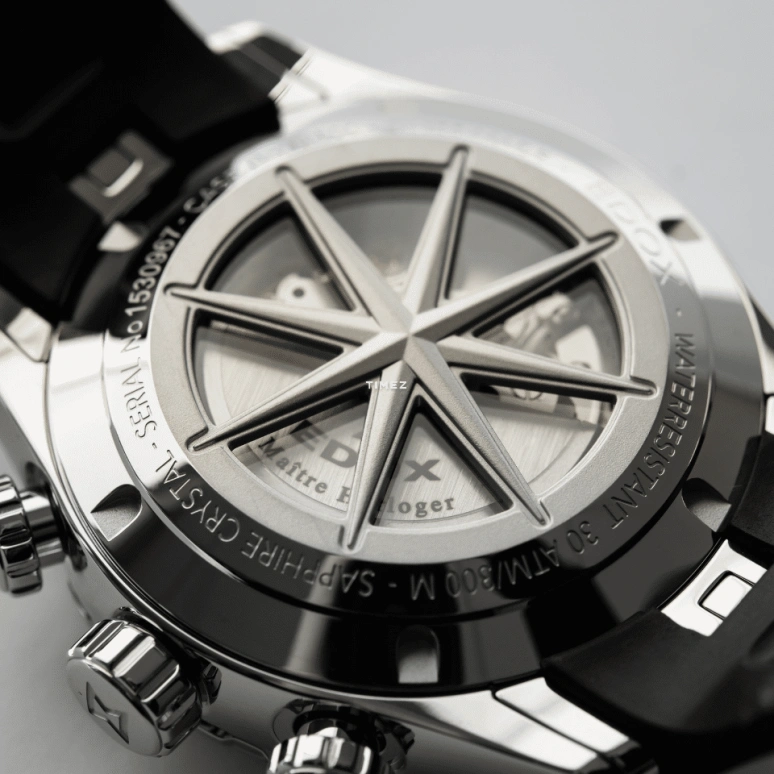 EDOX,Grand Ocean 43mm,43mm,Stainless Steel,Blue,Automatic,Chronograph,Day,09800,09800-3CA-BUIN