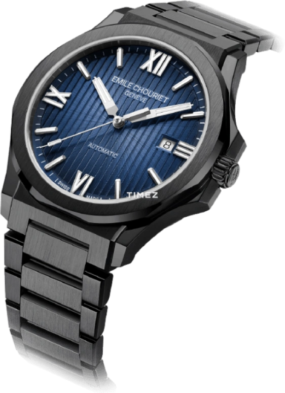 Emile Chouriet,CHALLENGER 41mm,41mm,Stainless Steel,Blue,Automatic,Day,Sapphire,Crystal Glass,08,08.1172.GHHN8.H