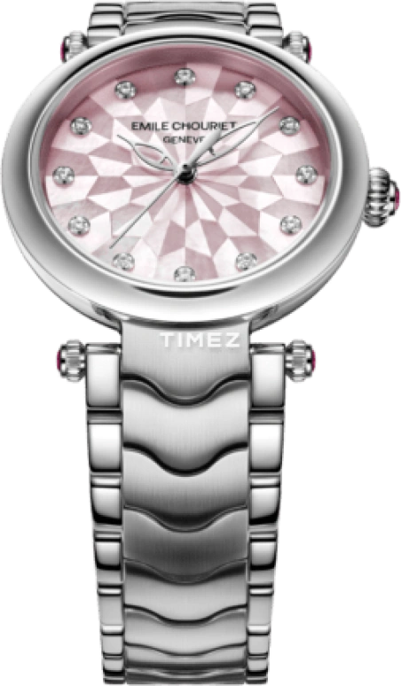 Emile Chouriet,FAIR LADY 29.20mm,29.20mm,Stainless Steel,Pink,Automatic,Sapphire,Crystal Glass,Round,06,06.2188.L.6.6.87P.6