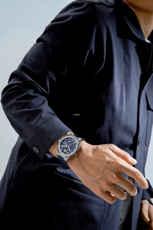 Emile Chouriet,CHALLENGER 41mm,41mm,Stainless Steel,Blue,Skeleton,Automatic,38hours,In-house Caliber,11,11.1172.G.6.6.980.8