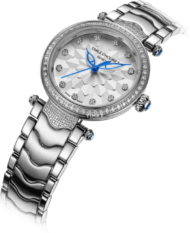 Emile Chouriet,FAIR LADY 29.20mm,29.20mm,Stainless Steel,Silver,White,Automatic,Sapphire,Crystal Glass,Round,06,06.2188.L.6.D.27.6