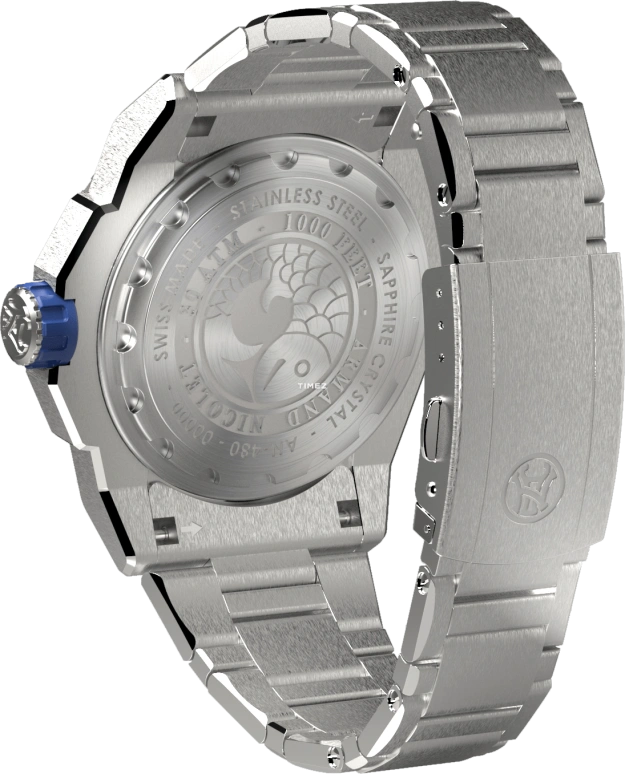 Armand Nicolet,JS9-44 44mm,44mm,Stainless Steel,Ceramic,Blue,Automatic,Day,38hours,A480AGU,A480AGU-BU-MA4482A