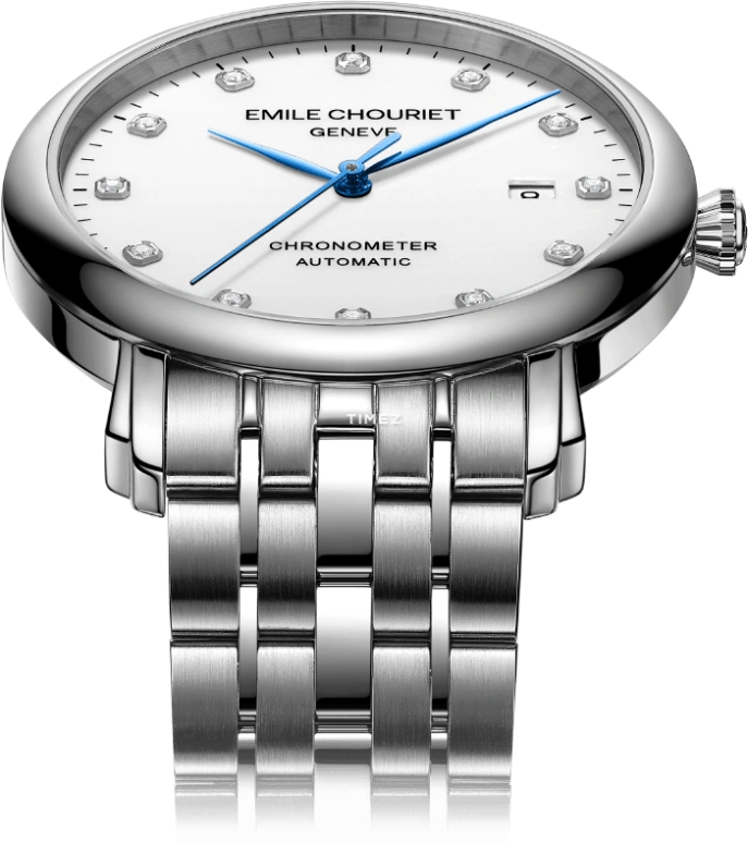 Emile Chouriet,LAC LÉMAN 40mm,40mm,Stainless Steel,White,Automatic,Day,Sapphire,Crystal Glass,00,00.1168.G40.6.6.27.6