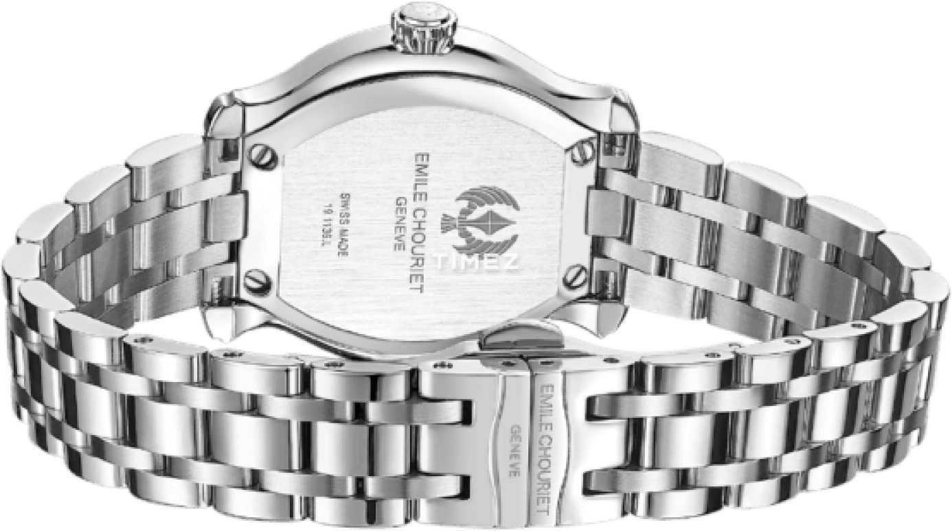 Emile Chouriet,CONTEMPORARY LUXURY 27mm,27mm,Stainless Steel,Blue,Automatic,Day,Sapphire,Crystal Glass,19,19.1136.L.6.E.879.6