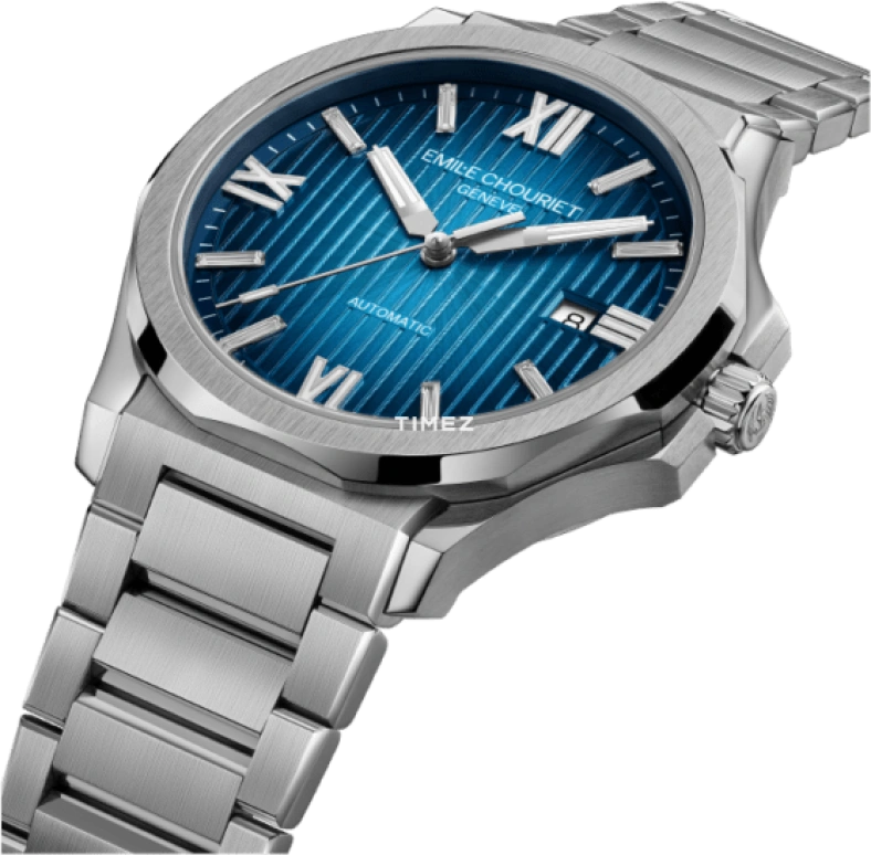 Emile Chouriet,CHALLENGER 41mm,41mm,Stainless Steel,Blue,Automatic,Day,Sapphire,Crystal Glass,08,08.1172.G.6.6.N4.6