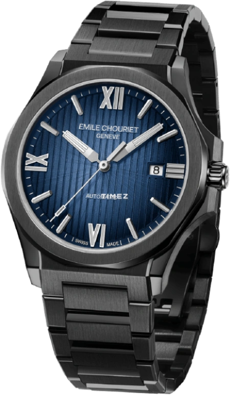Emile Chouriet,CHALLENGER 41mm,41mm,Stainless Steel,Blue,Automatic,Day,Sapphire,Crystal Glass,08,08.1172.GHHN8.H