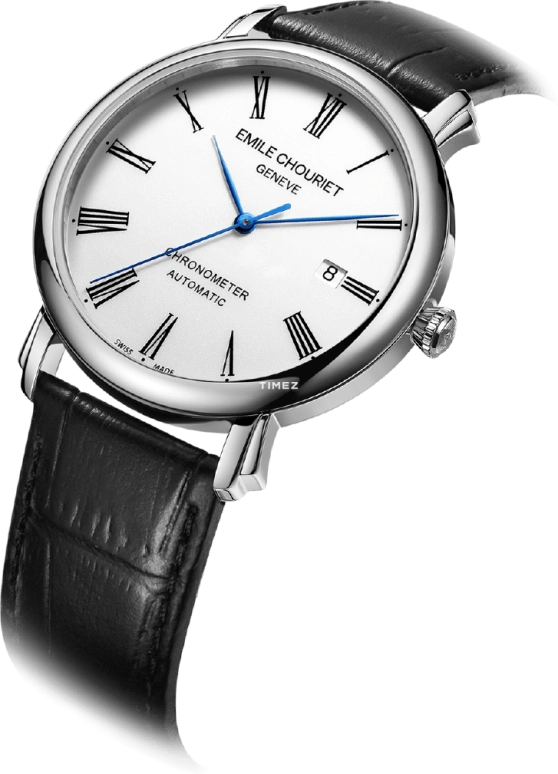 Emile Chouriet,LAC LÉMAN 40mm,40mm,Stainless Steel,White,Automatic,Day,Sapphire,Crystal Glass,00,00.1168.G40.6.6.25.2